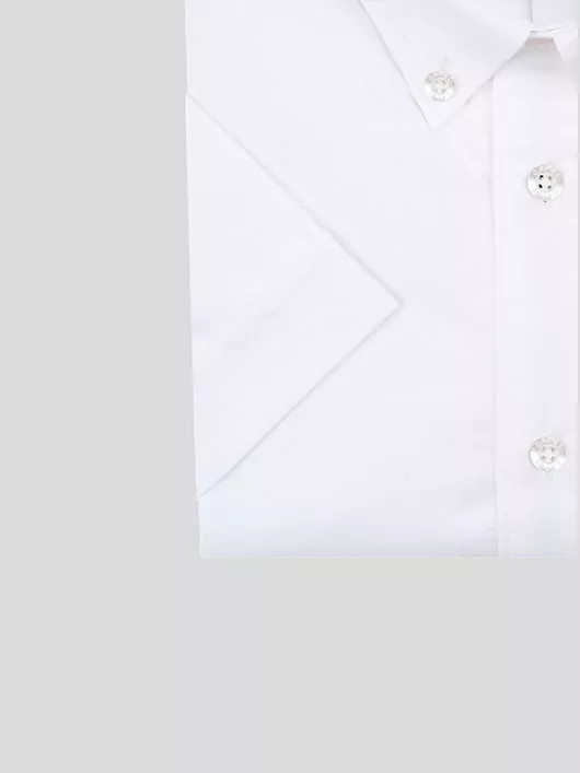 Chemise manches courtes blanche coton oxford homme grande taille | Capel