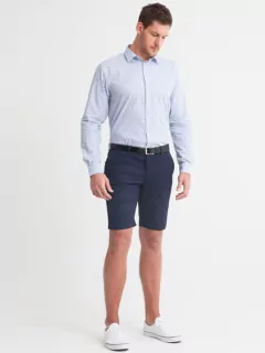 Bermuda extensible coton marine homme grande taille | Capel