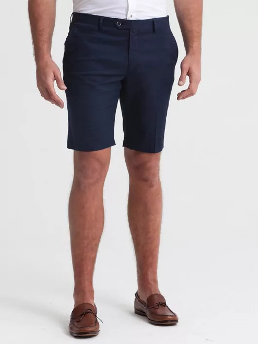 Bermuda extensible coton marine homme grande taille | Capel
