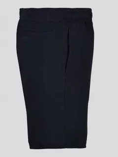 Short en molleton de coton marine homme grande taille | Capel
