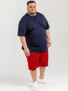 Bermuda chino stretch rouge brique homme grande taille | Capel