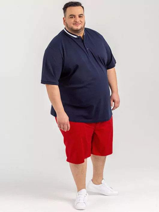 Bermuda chino stretch rouge brique homme grande taille | Capel