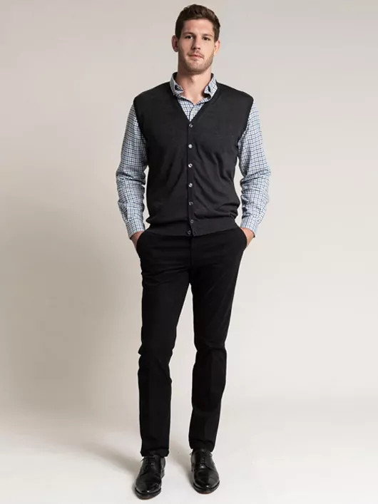 Gilet boutonné Uni Capel Grandes Tailles