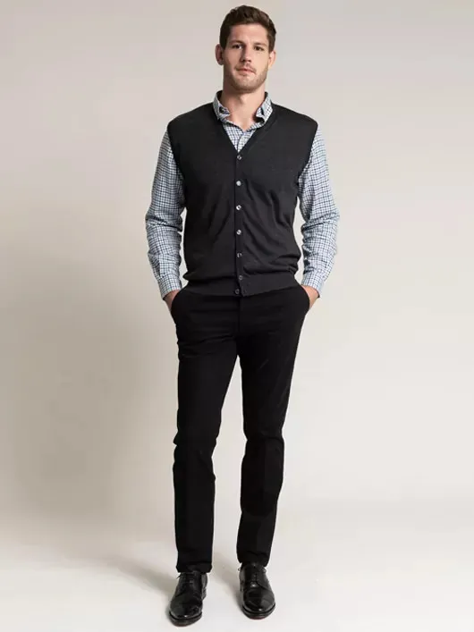 Gilet boutonné Uni Capel Grandes Tailles