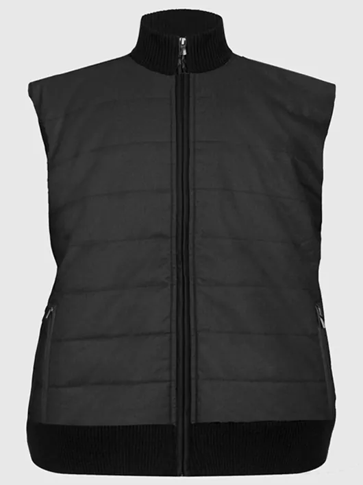 Gilet Zippé Sans Manches Matelassé Grande Taille