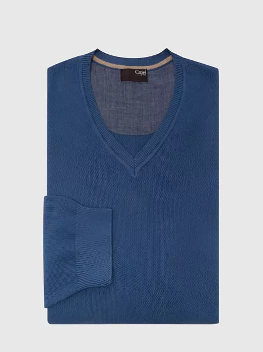 Pull Col V Uni Capel Paris Grandes Tailles