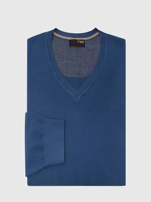 Pull Col V Uni Capel Paris Grandes Tailles