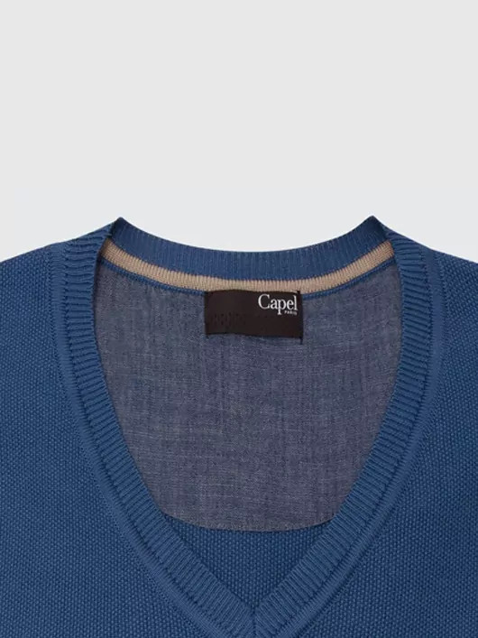 Pull Col V Uni Capel Paris Grandes Tailles