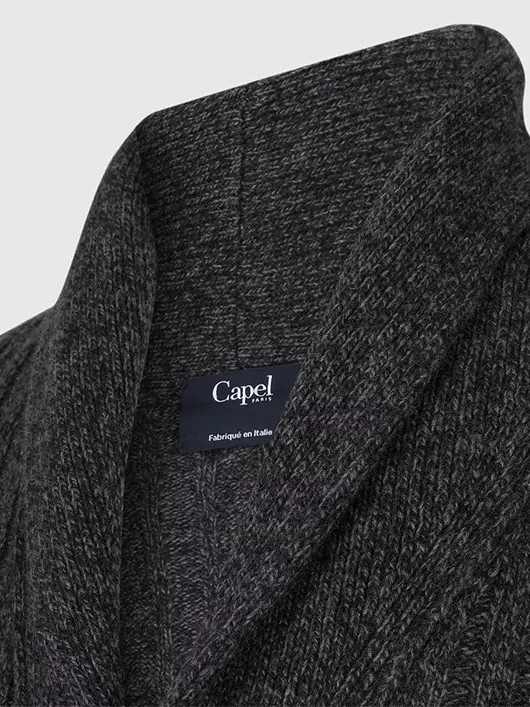 Cardigan Torsadé Col Châle Homme Capel Paris Grande Taille