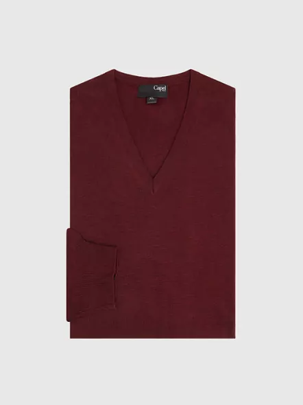 Pull Col V Uni Capel Grande Taille