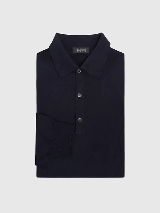 Pull Col polo marine Uni Capel Paris Grande Taille