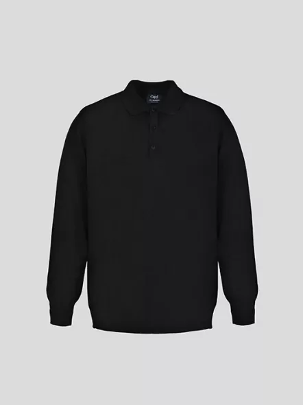 Pull Col Polo Paolo Noir Capel Grande Taille