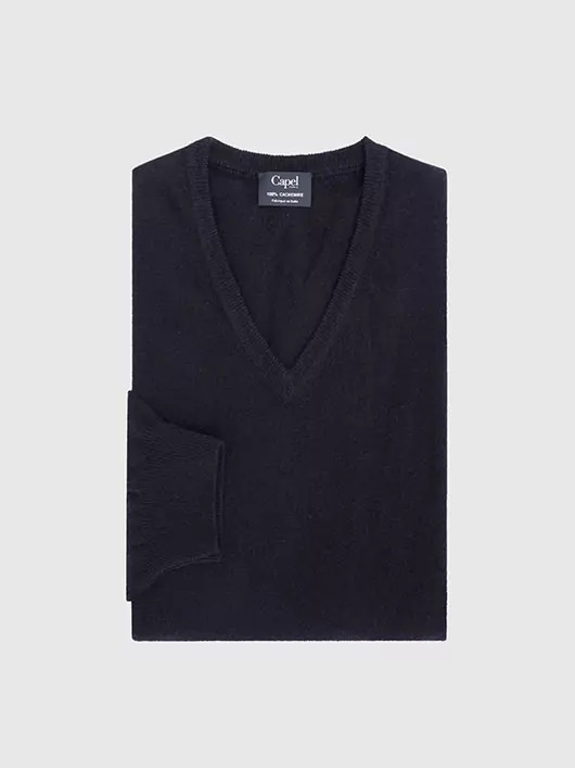 Pull Col V cachemire homme grande taille