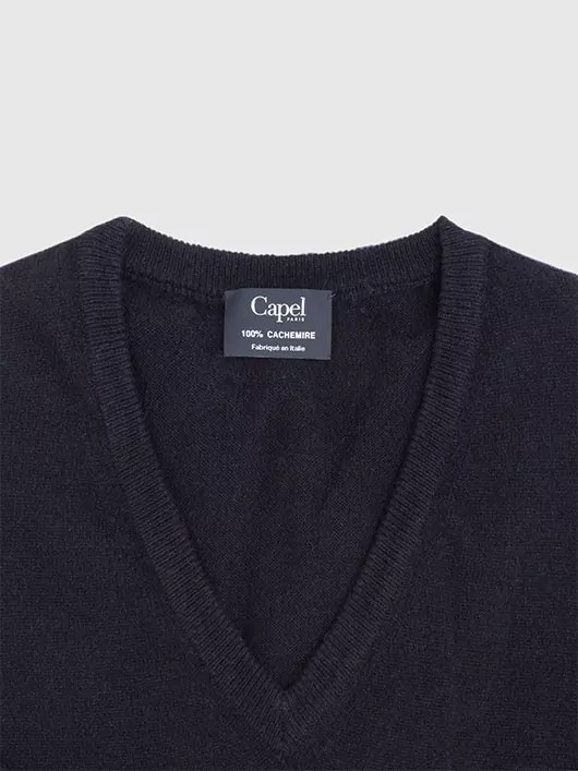 Pull Col V cachemire homme grande taille