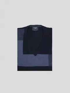 Pull Graphique Col V Capel Grande Taille  homme grande taille - Capelstore