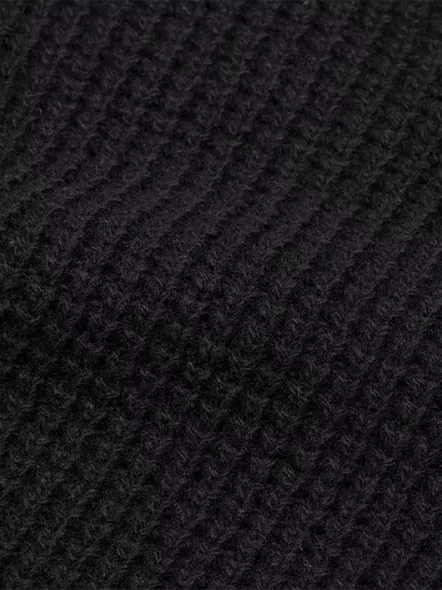 Pull Nid-D'abeilles Noir Capel Grande Taille
