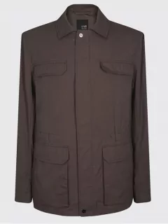 Saharienne Pal Zileri Homme Grandes Tailles Marron