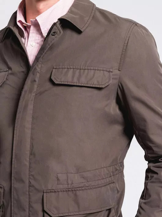 Saharienne Pal Zileri Homme Grandes Tailles Marron