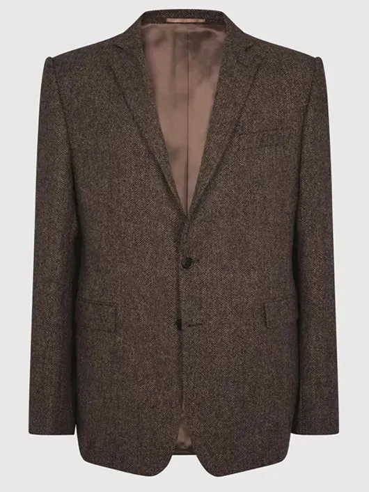 Veste Tweed Ecaille pour Homme Grande Taille