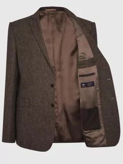 Veste Tweed Ecaille pour Homme Grande Taille