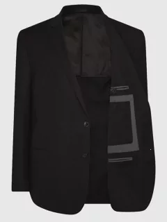 Veste Noire Unie Travel Homme Grande Taille