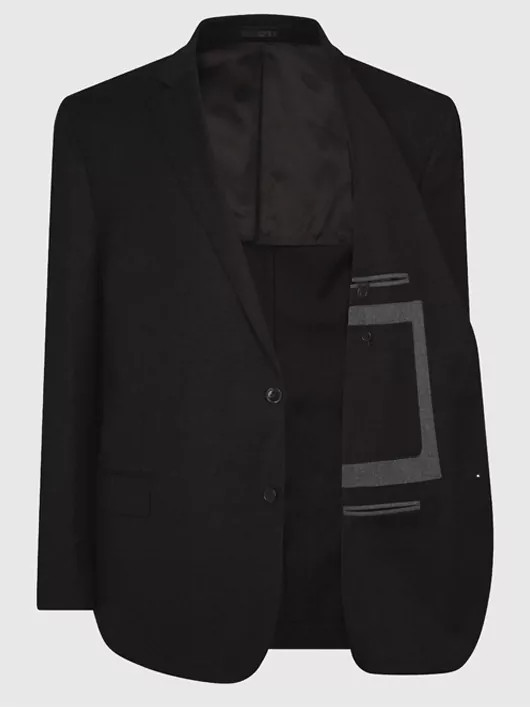 Veste Noire Unie Travel Homme Grande Taille