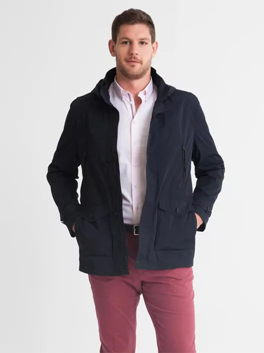 Parka Unie Marine homme Grandes Tailles Capel Paris