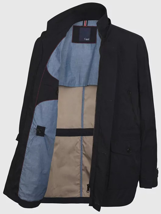 Parka Unie Marine homme Grandes Tailles Capel Paris