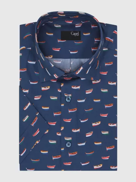 Chemise Motifs Bateaux Capel Grande Taille