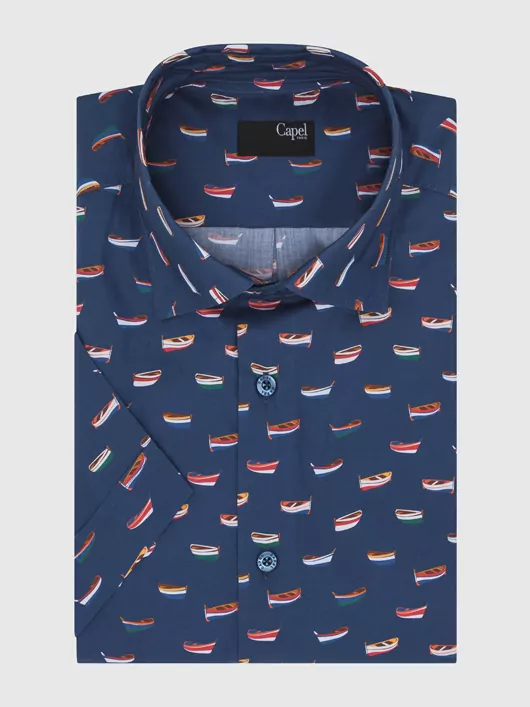 Chemise Motifs Bateaux Capel Grande Taille