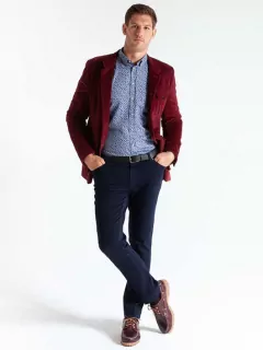 Veste Velours Bordeaux Capel Paris Hommes Grande Taille