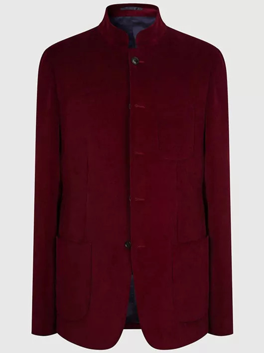 Veste Velours Bordeaux Capel Paris Hommes Grande Taille