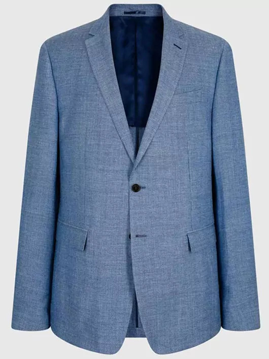 Veste nattee bleu ciel pour hommes grandes tailles
