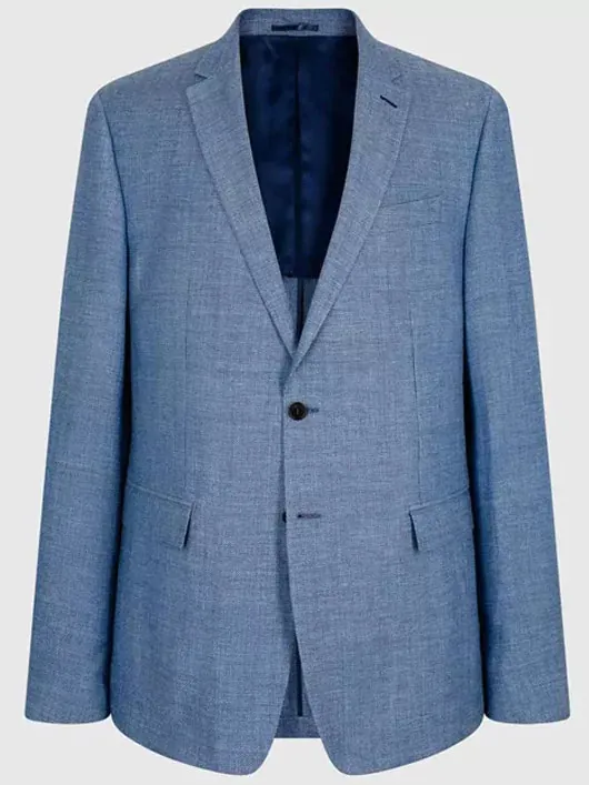 Veste nattee bleu ciel pour hommes grandes tailles
