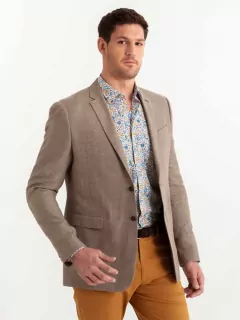 Veste nattee beige pour hommes grandes tailles