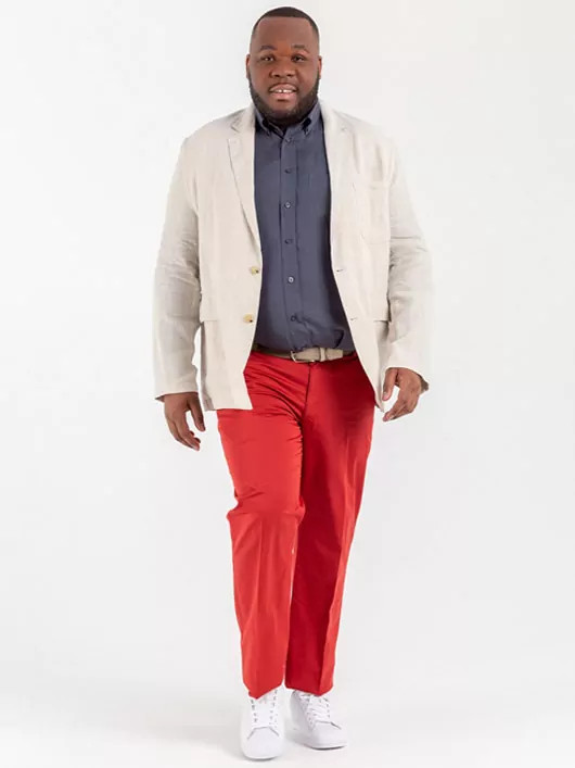 Veste en lin beige sable homme grande taille | Capel