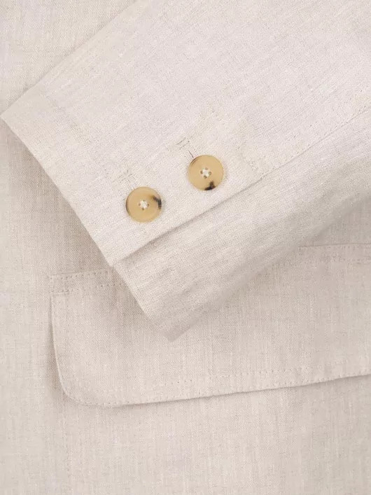Veste en lin beige sable homme grande taille | Capel