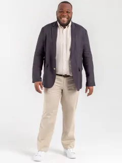Veste en lin grise homme grande taille | Capel