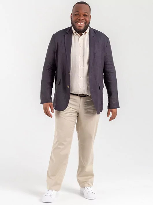 Veste en lin grise homme grande taille | Capel