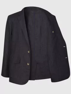 Veste en lin grise homme grande taille | Capel
