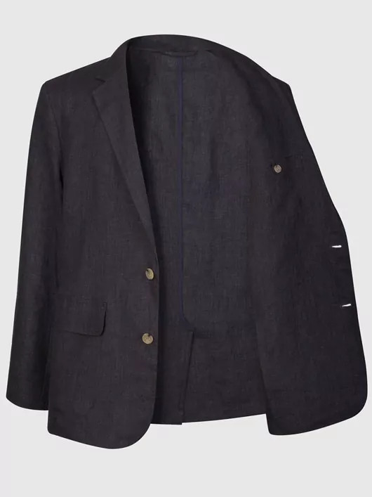 Veste en lin grise homme grande taille | Capel