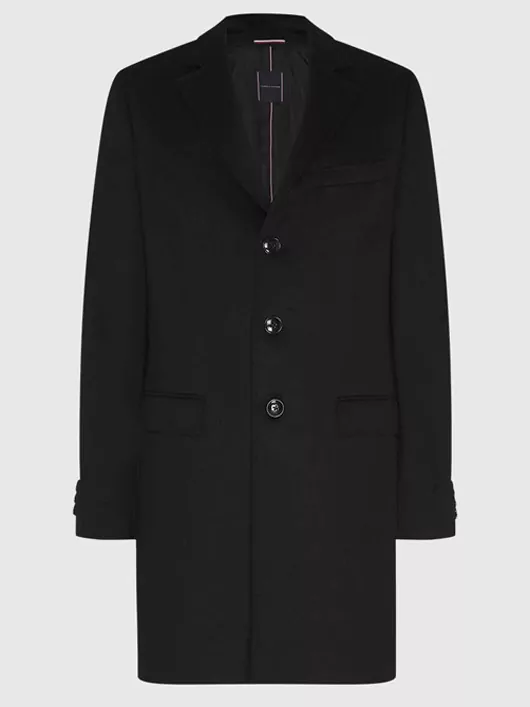 Manteau Droit Tommy Tailored Laine Vierge Grande Taille