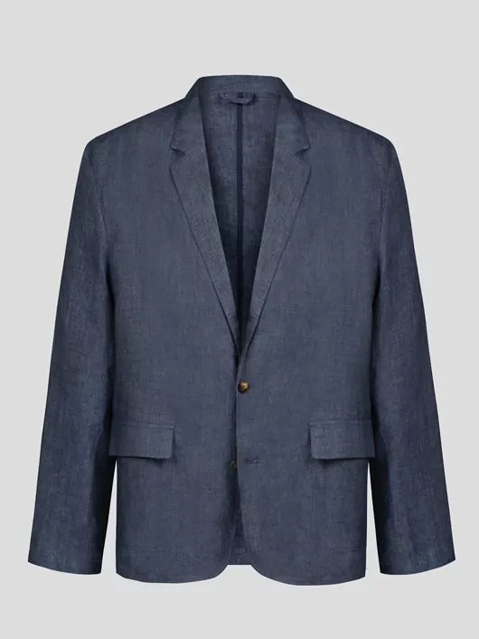 Veste en lin bleue homme grande taille | Capel