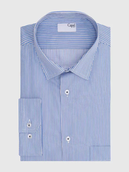 Chemise Rayures Capel Paris Mode Hommes Grandes Tailles