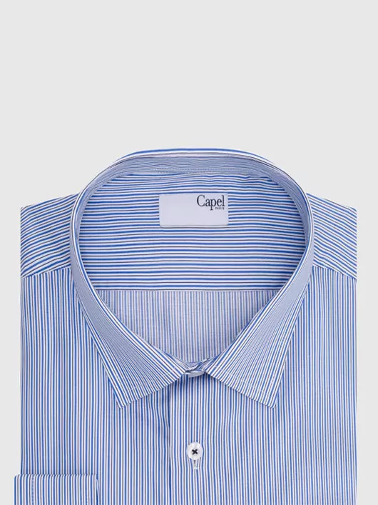 Chemise Rayures Capel Paris Mode Hommes Grandes Tailles