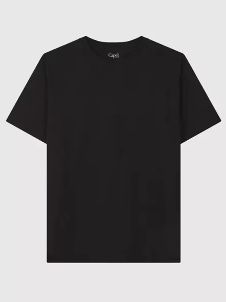 T-shirt Louis Col Rond Noir Capel Grande Taille