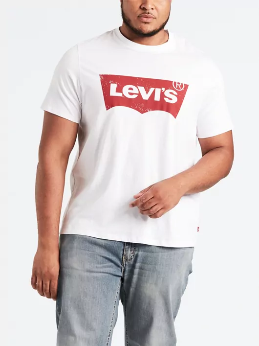 Tee-shirt blanc logo Levi's collection Big & Tall homme grande