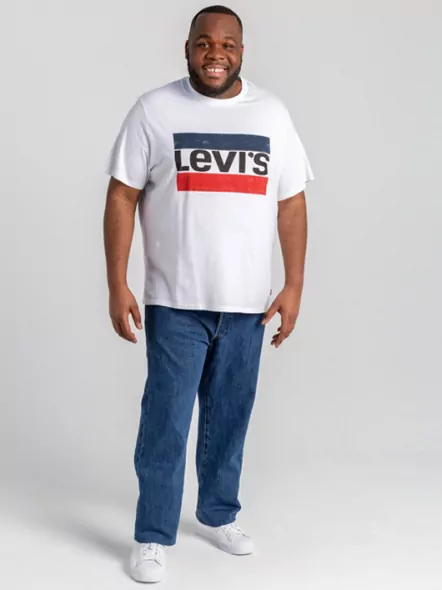 Tee-shirt Blanc Logo Levi's Grande Taille