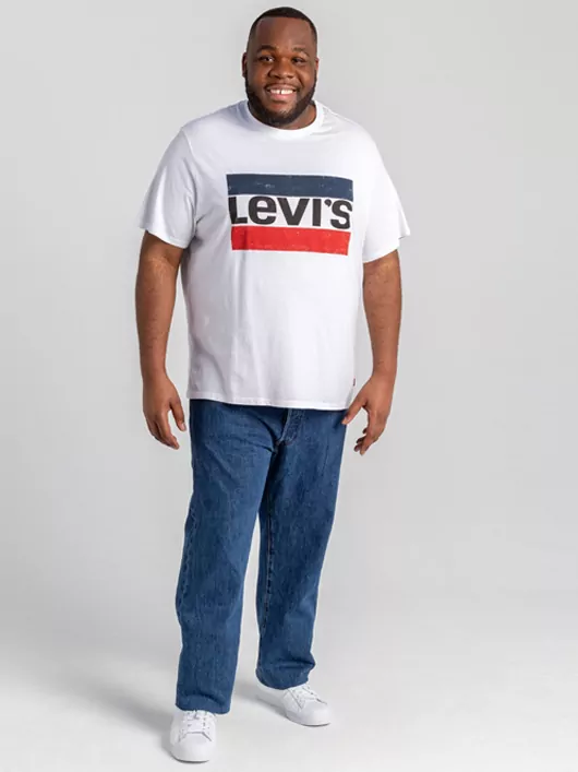 Tee-shirt Blanc Logo Levi's Grande Taille