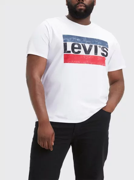 Tee-shirt Blanc Logo Levi's Grande Taille